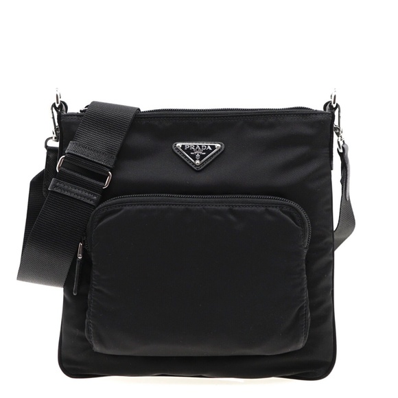 Prada Crossbody Black Nylon Messenger Bag 1BH716 New - Picture 2 of 7